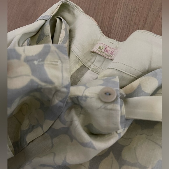 Sigrid Olsen|So be it, Tan Floral Linen Wide leg pants, lagenlook style••• - Picture 16 of 16